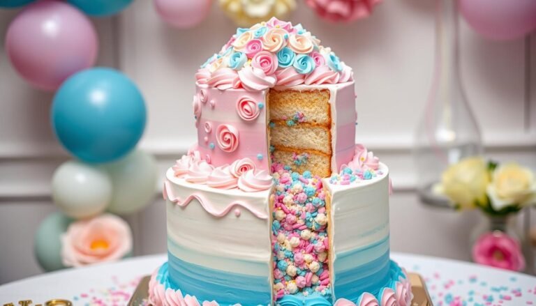 gender reveal cake